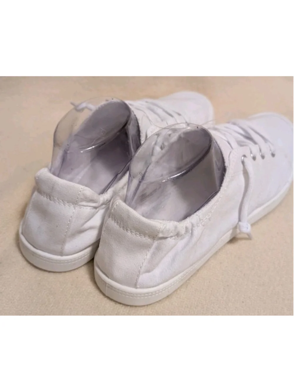 Maurices White Canvas Slip-on Lace Up Women's US Size 11 F109